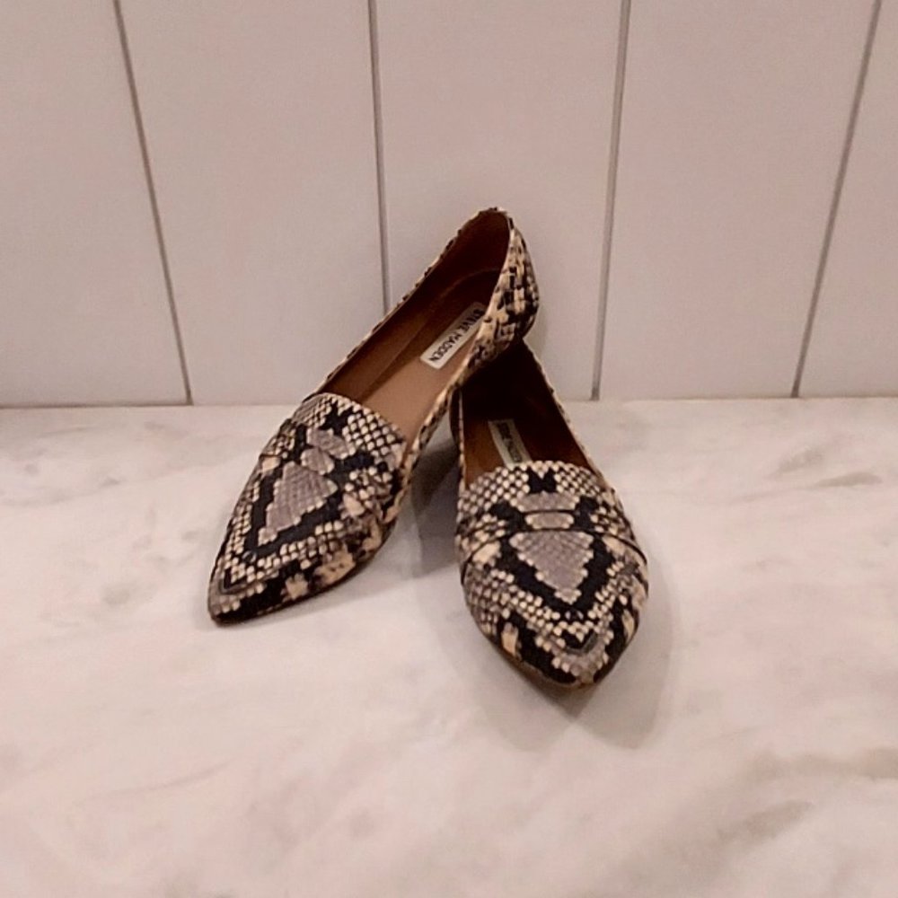 Steve Madden Faux Snakeskin Flats